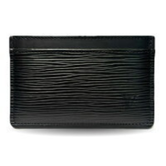 Louis Vuitton Carte Leather Pass Case Epi Black Porte - Picture 1 of 5